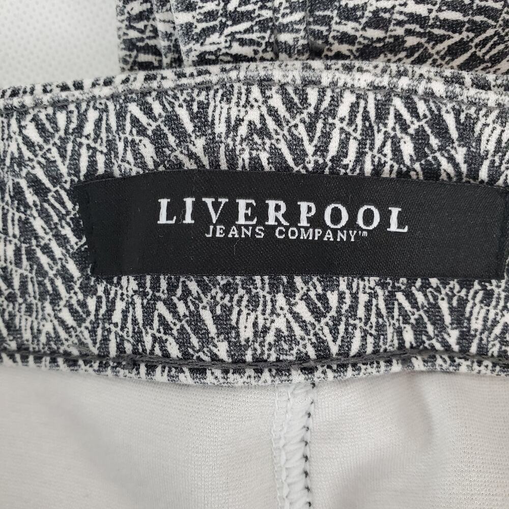 Liverpool Black White Plaid Stretch Leggings 4 Pull on Activewear Casual Pants - Picture 3 of 9